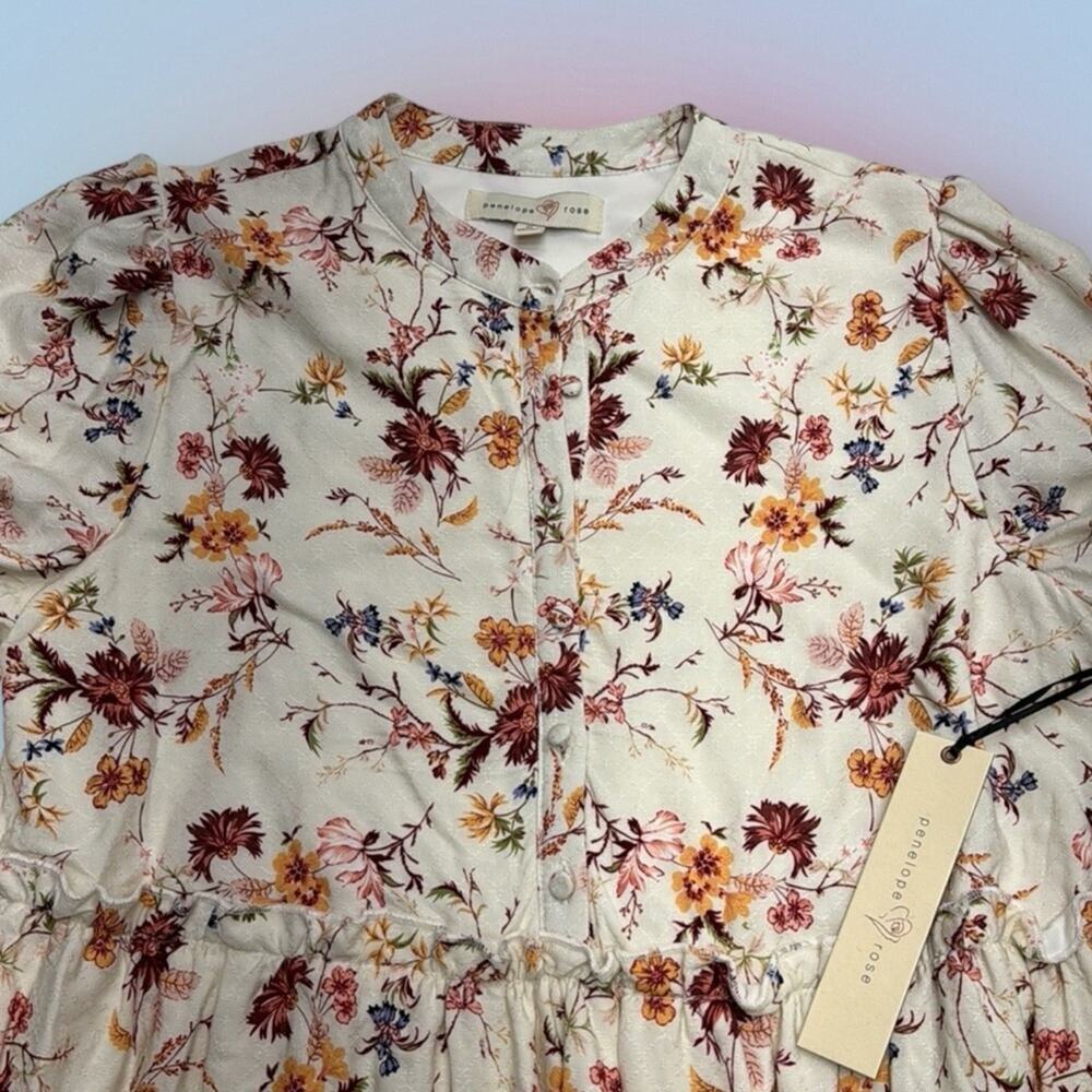 PENELOPE ROSE Women’s Large Floral Print Long Sleeve Dress 🌟 - Picture 4 of 7